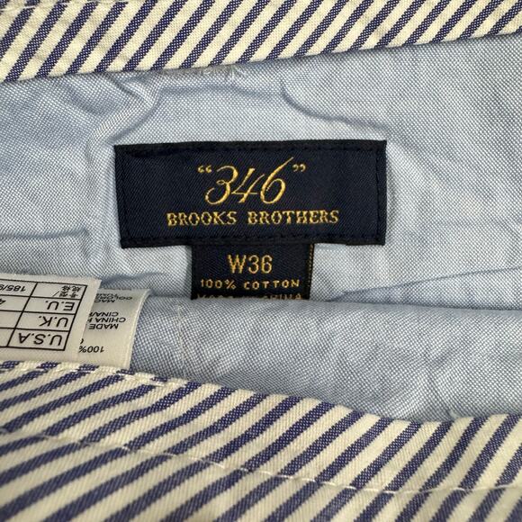 Brooks Brothers 346 Light Blue Chino Shorts Cotton Size 36 Lightweight Chino - Picture 6 of 10